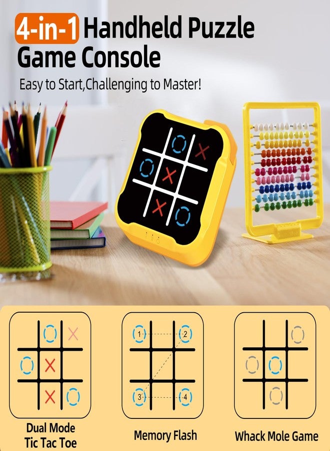 COUOMOXA Tic Tac Toe Games for Kids: 4-in-1 Portable Sensory Puzzle Game - 6 7 8 9 10 11 12 Years Old Kids Electronic Toy for Travel Home School - Christmas Birthday Gift for Boys Girls - Image 3